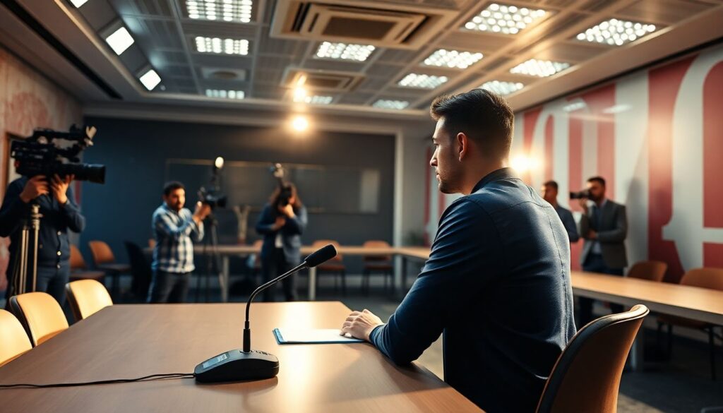 Влияние пресс-конференций на настроение команды перед матчем - иллюстрация