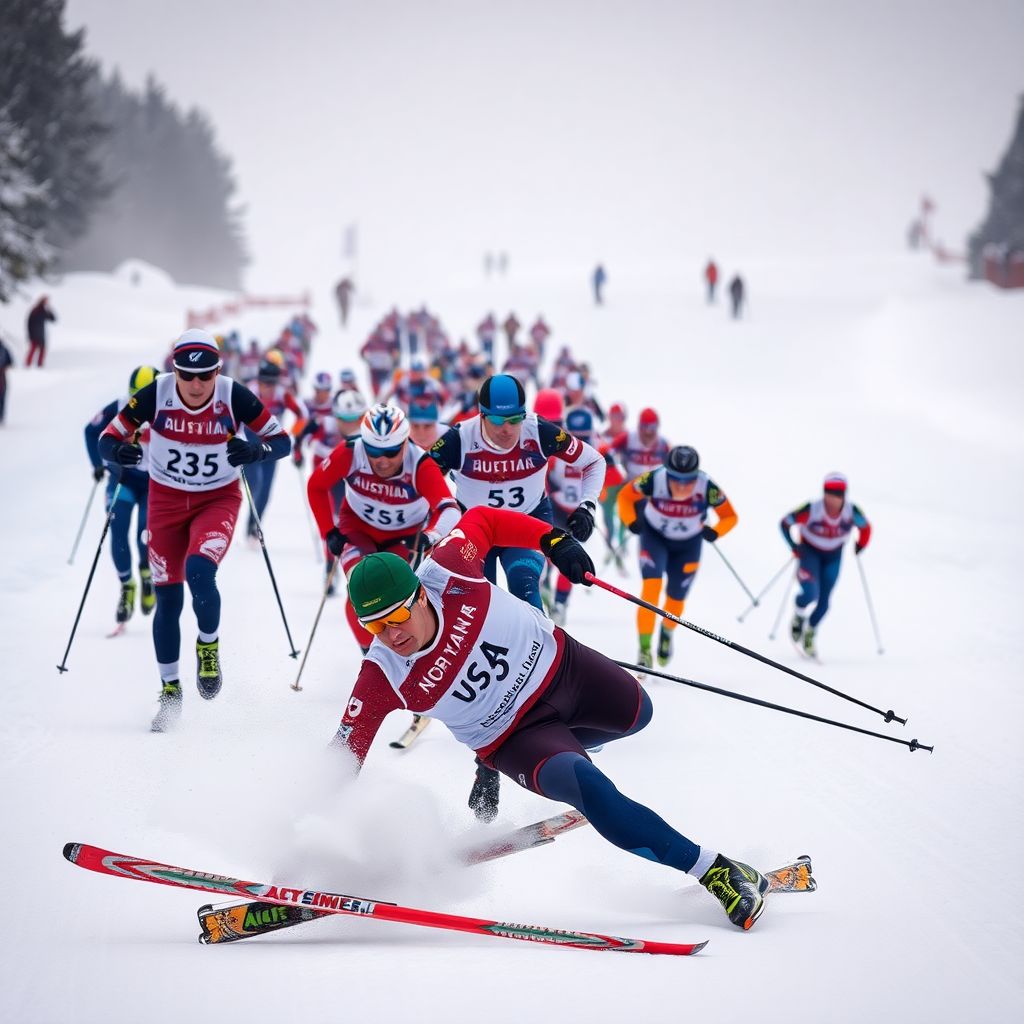 Коростелёв с падением стал 64‑м в масс‑старте 5 км на Тур де Ски, победил Шумахер